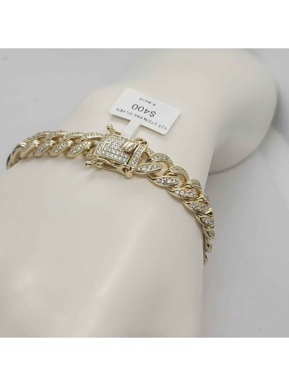 Brand New   Sterling Silver 925 Cubic link  Style   Bracelet
